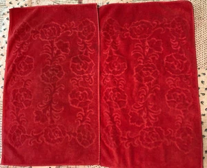 2 Vintage geformte Handtücher Kanone Floral 15,5" x 25" Hot Pink - Bild 1 von 6