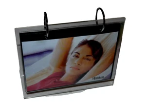 Fotoringbuch zum blättern Bilderrahmen Plexiglas zum blättern für 13 Fotos 10x15 - Bild 1 von 3