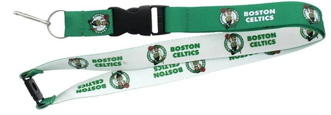 Boston Celtics Reversible Nylon Lanyard (NEW) Key Chain Keychain ID NBA Cover
