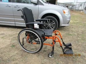 Quickie 2 lite folding 16” Orange manual wheelchair very good condition - Picture 1 of 16