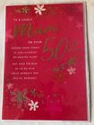 NEW INDIVIDUAL MUM 50TH AGE 50 FIFTY BIRTHDAY CARD BRAND NEW 3D/GLITTER/FOIL