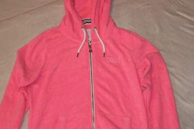 JAQUETA COM CAPUZ DE LÃ ETIQUETA LARANJA SUPERDRY ROSA TAMANHO MÉDIO M FEMININA E46 - Imagem 1 de 4