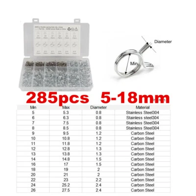 285pc Motorcycle Fuel Line Petrol Pipe Fuel Hose Clips/Clamps Spring Wire Type - Image 1 of 4