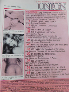 1986 magazine Union vintage charme N° 165 COMME NEUF ( linda evans rock hudson )