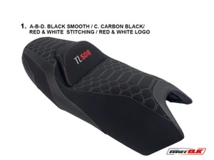 SEAT COVER for SYM Maxsym 500 TL ('20-'23) MotOK Antislip w/ Design & Logo - Picture 1 of 10