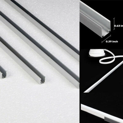 40Pcs 3.3' Aluminum Holder Channel Track for 8mmx17mm LED Neon Rope Lights - USA - Image 1 of 4