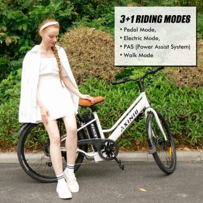 Bicicleta eléctrica 2025 26"" para adultos 500 W Motor Bicicleta de ciudad Bicicleta eléctrica de cercanías EE. UU. Foto 1 de 4