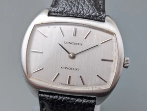 Longines Conquest Silber Zifferblatt Handaufzug Herrenuhr 36mm Vintage - Bild 1 von 14