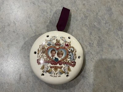 Princess Dianna And Prince Charles Commenrative Wedding Ceramic Closet Freshner - Image 1 of 4