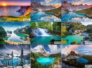 Fototapete-VLIES-BERG LAGOON-Wand-Tapete-Nach-Maß-Gebirge Wald See Landschaft - Bild 1 von 10