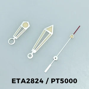 Silver Watch Hands Set for ETA2824 PT5000 Movement - 007 NTTD Style Mods  - Picture 1 of 4