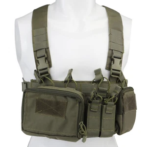 WoSporT Tactical Chest Rig Tool Vest Tactical Vest w/ Mag Pouch Airsoft Hunting - Picture 1 of 25