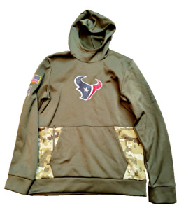 Nike Houston Texans Salute to Service Therma-FIT Hoodie Sweatshirt Youth L Olive