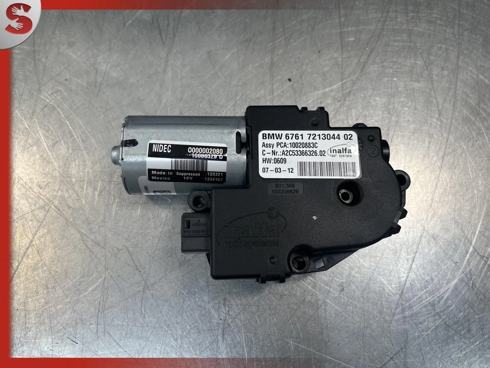 2012-2015 BMW X3 F25 Sunroof Sliding Motor 6761 7213044 02 OEM - Imagem 1 de 3