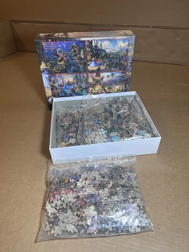 THOMAS KINKADE DISNEY DREAMS COLLECTION MULTI-PACK 4 IN 1 PUZZLE 500 PCS #3674-1 - Image 1 of 4