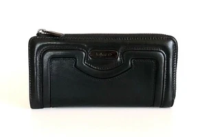 MIMCO SATELITE 3/4 ZIP AROUND LEATHER WALLET IN BLACK BNWT RRP$169  - Imagen 1 de 3