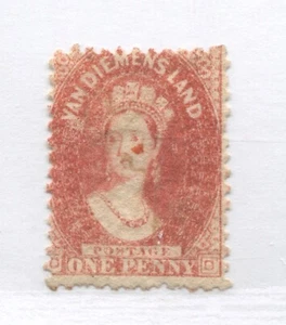 Tasmania QV 1864 1d mint no gum "Blob on Face" - Picture 1 of 1