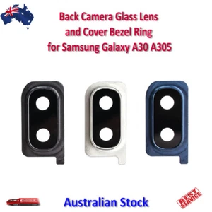 Back Camera Glass Lens and Cover Bezel Ring for Samsung Galaxy A30 A305 - Picture 1 of 7