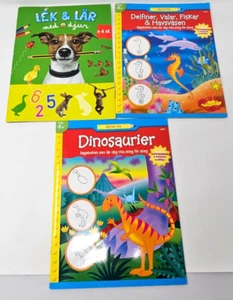 3 Swedish Learning Workbooks Ages 4-6 Jag Kan Rita - Reading, Stickers, Puzzles! - Imagen 1 de 6