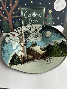 CGB Giftware “Christmas Cabin” Small Oval Bowl (New) - Picture 1 of 4
