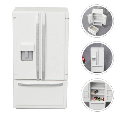 Mini Refrigerator Dollhouse Wood Furniture Decor Micro Landscape Prop - Image 1 of 4