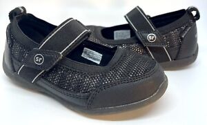 Stride Rite Made 2 Play Tilly Black & Silver Casual Mary Jane Shoes Size 7