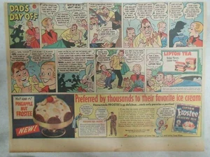 Lipton Tea Ad: "Dad's Day Off" from 1930's-1940's Size: 11 x 15 inches - Picture 1 of 3