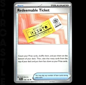 Redeemable Ticket 156/159 Twilight Masquerade Scarlet & Violet Pokémon TCG - Picture 1 of 3