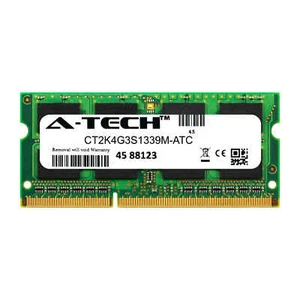 4GB DDR3 PC3-10600 1333MHz SODIMM (Crucial CT2K4G3S1339M Equivalent) Memory RAM - Picture 1 of 2