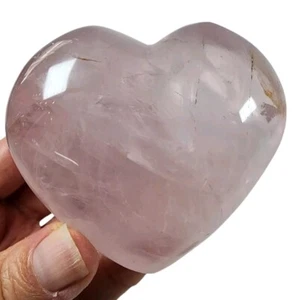 Rose Quartz Large Puff Heart *Premium Grade* Madagascar 192.2 grams. - Picture 1 of 1