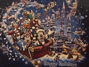 Walt Disney World Mickey Mouse&Friends Tapestry Woven Throw 60x50 New Free Ship! - Picture 1 of 7