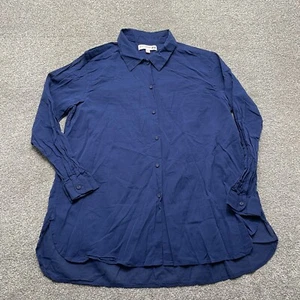 Ines De La Fressange Uniqlo Shirt Adult XL Extra Large Blue Button Up Ladies - Picture 1 of 6