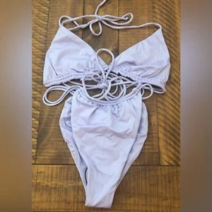 Neu mit Etikett Monica Hansen FULL SET Träger Money Maker Bikini lila lavendel - Größe S - Bild 1 von 5