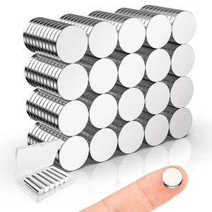 200 Neodymium Magnets Fridge Refrigerator Strong Rare Round Disc 12x2mm N35 Smal - Picture 1 of 8