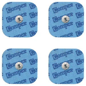 Electrodos Pads Easy Snaps adecuados para dispositivos Compex EMS TENS, 5x5 cm, 4 unidades - Imagen 1 de 5