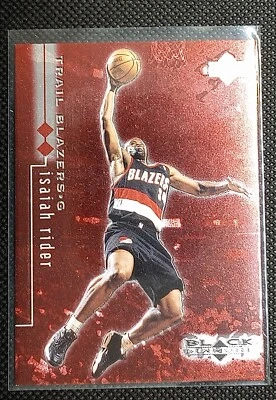98-99 Black Diamond Double Diamond Blazers Basketball  #73 Isaiah Rider /3000 - Image 1 of 2