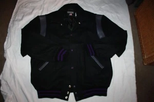 Vintage STEWART STRAUSS Letterman Jacket MENS WOOL VIKINGS KINGS TCU 2XL TALL - Picture 1 of 3