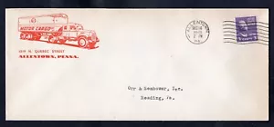 ALLENTOWN Pa 1946 Motor Cargo Co ADVERTISING Cover - Picture 1 of 2