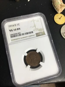 1914 D Lincoln Wheat Cent NGC VG10 Bn - Picture 1 of 5