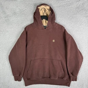 Sudadera con Capucha Y2K Southpole XL Marrón Patinador Grunge Envejecida Sudadera - Imagen 1 de 7