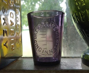 DR.T.W.GRAYDON CINCINNATI AMETHYST 1890s ADVERTISING MEDICINE DOSE GLASS - Picture 1 of 8