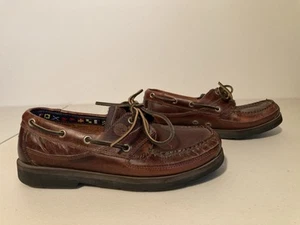 Timberland Men's Sz 8.5W 71026 BROWN Loafers Boat Slip On Shoes - Picture 1 of 13