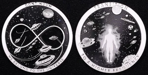 Chautauqua Silver Works Transition & Continuum 2 oz .999 Silber Kunstmedaille Set - Bild 1 von 2