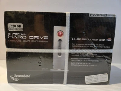 Acomdata 320 GB 7200 RPM External Hard Drive Brand New Sealed - Image 1 of 4