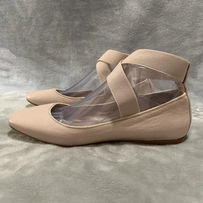 Sundance Shoes Womens  39 (US 8.5) Leather Ballet Flats Italy Made Elastic Strap - Image 1 of 4