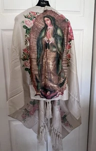 Virgen de Guadalupe Religious Rebozo, Tuch, Pashmina, Schal, Chal Y Su Libro - Bild 1 von 7
