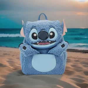 NUEVA Mini Mochila Sherpa de Peluche Loungefly Disney Stitch - Imagen 1 de 5