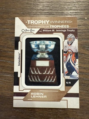 2020-21 O-Pee-Chee #P-21 Robin Lehner Trophy-Patches - Image 1 of 2