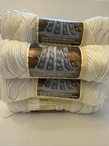 Vintage Natura Yarn Lot of 9 Off White 3 Oz Skeins 4-Ply Worsted Acrylic NWT - Picture 1 of 8