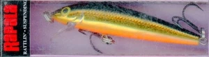 RAPALA HUSKY JERK SUSPENDING - RATTLING HJ-08 GOLD LURE 2 3/4" BODY - Picture 1 of 2
